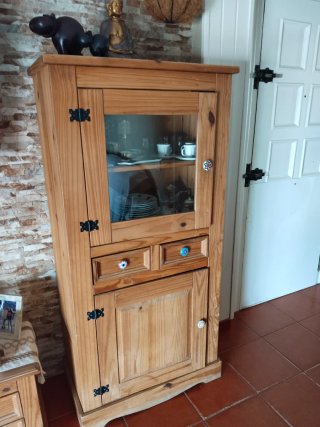 Mueble d madera  vitrina y cajones  SOLO HOY 45€ !
