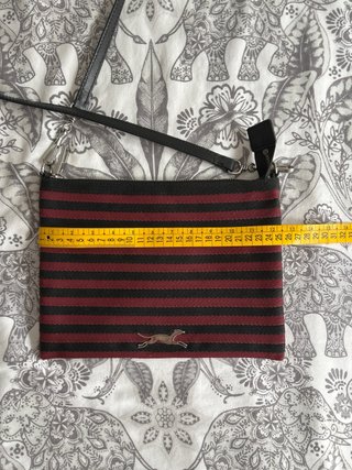 Bolso Bimba y Lola rayas rojo y negro
