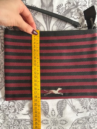 Bolso Bimba y Lola rayas rojo y negro