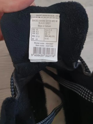 Zapatillas Quechua Negras y Grises