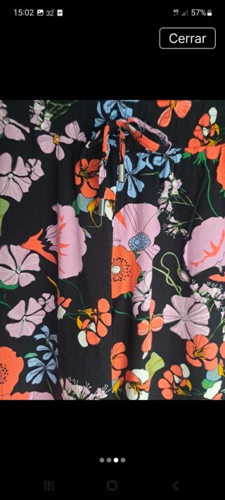 Pantalón ancho estampado floral