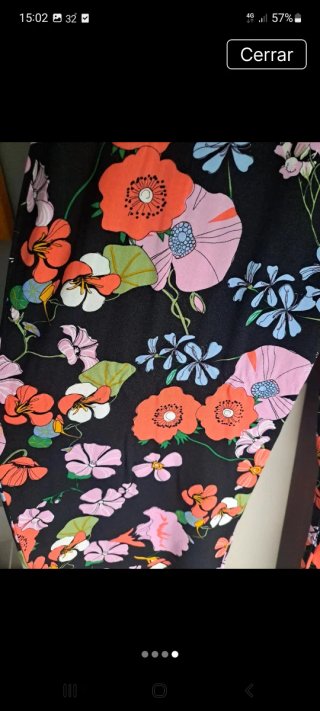 Pantalón ancho estampado floral