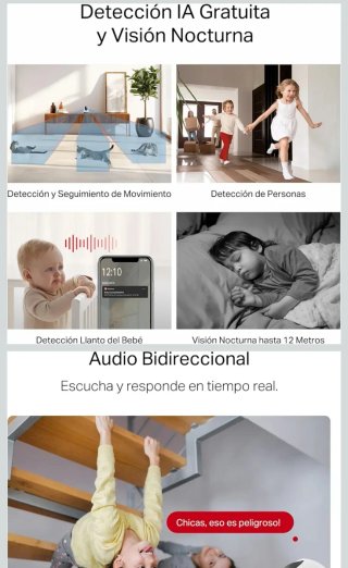 Cámara vigilancia wifi 2k nueva