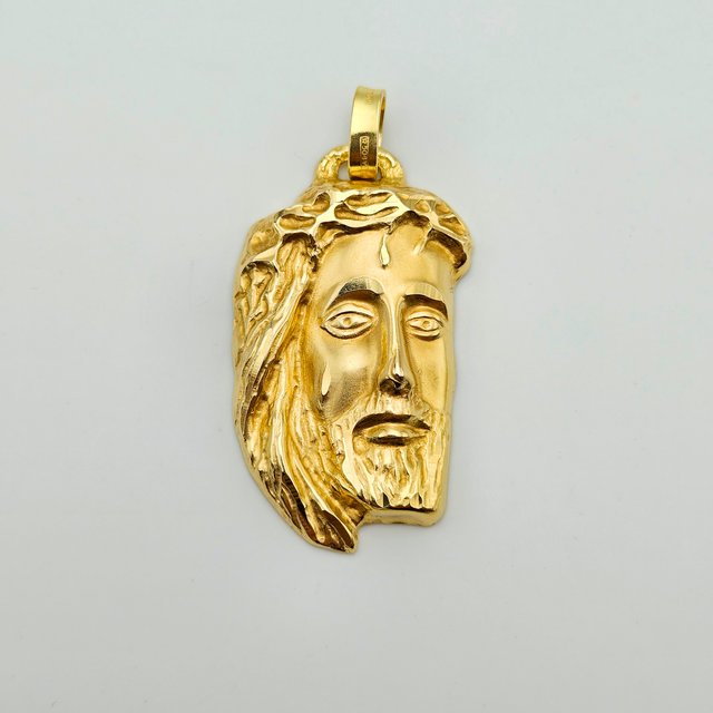 Colgante Oro 18K Rostro Cristo Grande, 8,47gr, 5cm