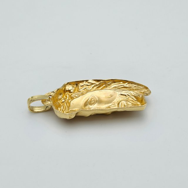 Colgante Oro 18K Rostro Cristo Grande, 8,47gr, 5cm