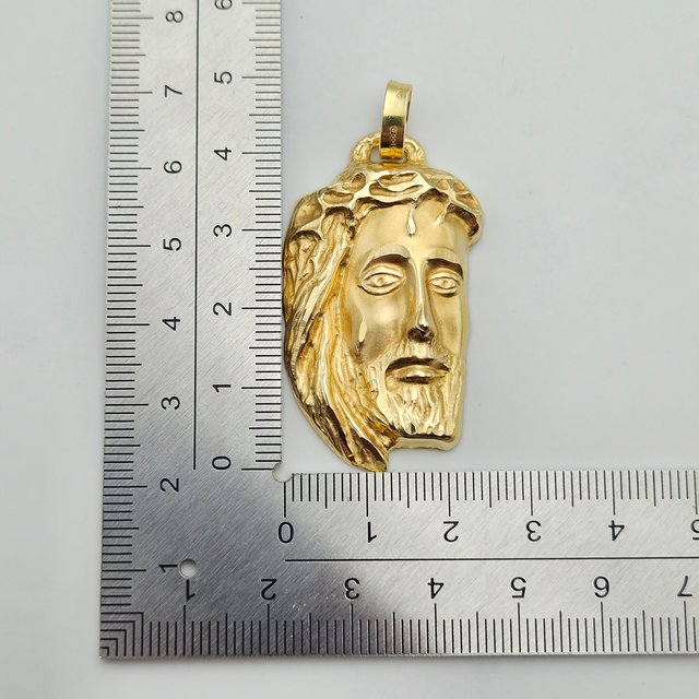 Colgante Oro 18K Rostro Cristo Grande, 8,47gr, 5cm
