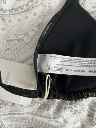 Bikini nuevo marrón negro y dorado estampado