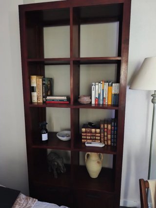 Librería rústica Banak, estantería de madera