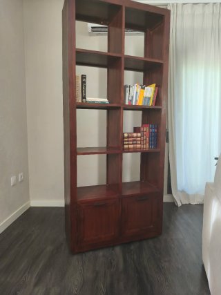 Librería rústica Banak, estantería de madera