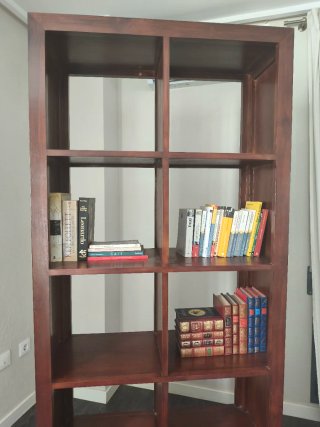 Librería rústica Banak, estantería de madera