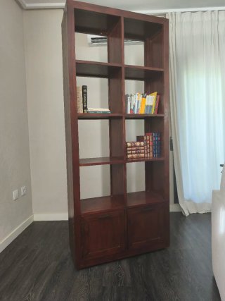 Librería rústica Banak, estantería de madera