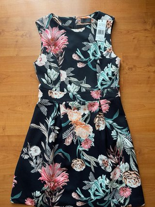 Vestido Lanidor floral preto e multicolor