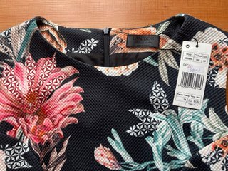 Vestido Lanidor floral preto e multicolor