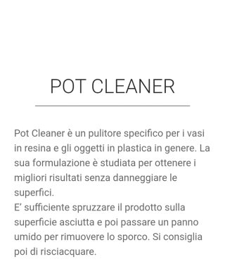 Pulitore Spray Vasi Pot Cleaner Nicoli