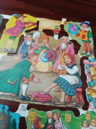 Lámina de cromos troquelados vintage