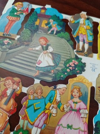 Lámina de cromos troquelados vintage