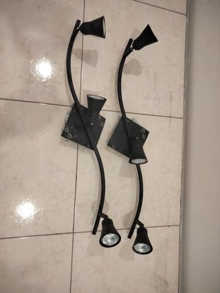 2 Lámparas de Techo Negras