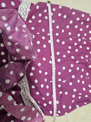 Traje de flamenca morado lunares