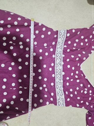 Traje de flamenca morado lunares