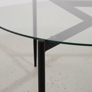 SET 2 TAVOLI DA SALOTTO CRISTAL EVER Ø80/50cm