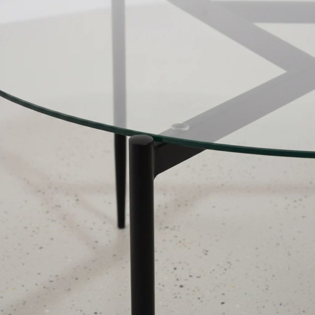 SET 2 TAVOLI DA SALOTTO CRISTAL EVER Ø80/50cm