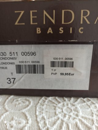 Zapatos de salón ZENDRA piel beige talla 37