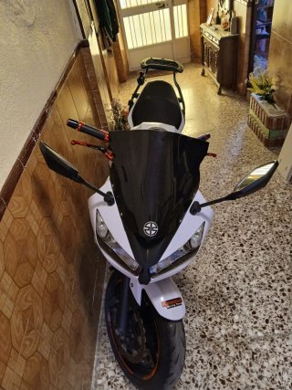Kawasaki ER6F Blanca y Negra se vende con maleta
