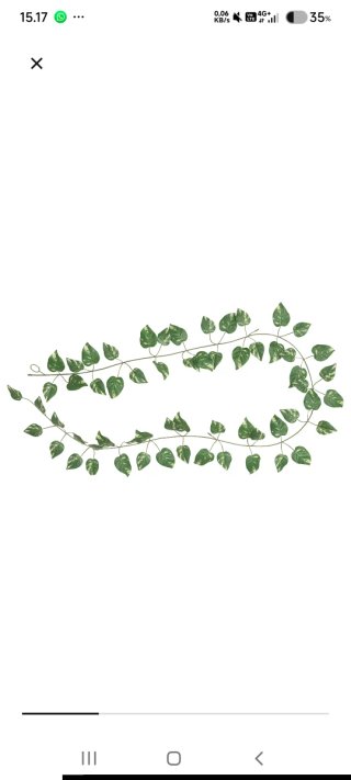 Tira Planta artificial decorativa hojas verdes y
