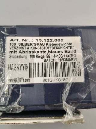 Wheel balancing weight 143238