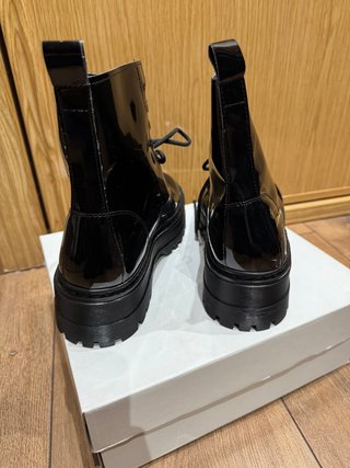 Botas militares charol negras talla 41