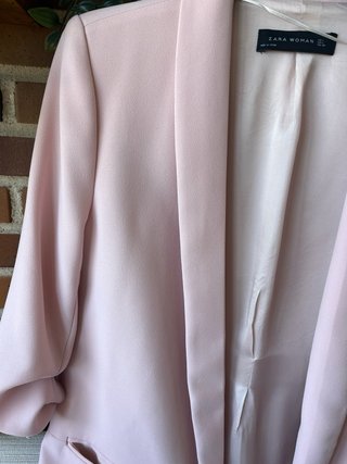 Blazer Zara Rosa Palo Talla L
