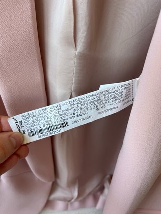 Blazer Zara Rosa Palo Talla L