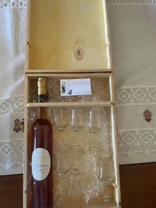 Set grappa con 6 bicchieri,vintage e da collezione