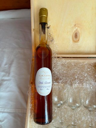 Set grappa con 6 bicchieri,vintage e da collezione