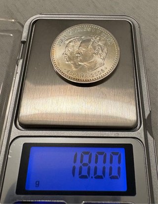 Moneda 12 Euros Plata 925 España 2005 Quijote