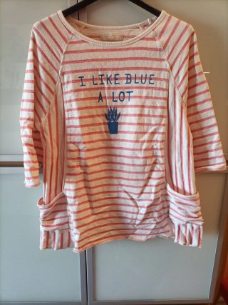 Camiseta de rayas con estampado