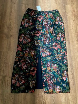 Falda Larga Estampada Natura