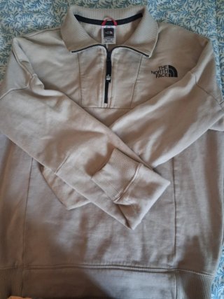 The North Face Sudadera Beige Media Cremallera