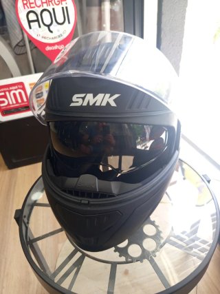 Casco Moto SMK Negro