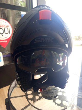 Casco Moto SMK Negro