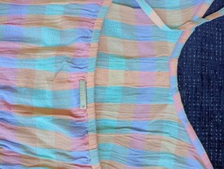 Vestido Billabong tirantes cuadros  talla 12/14 añ