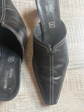 Sandalias Marypaz Tacón Negro Piel Talla 38