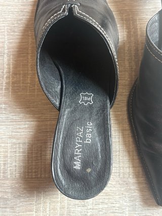 Sandalias Marypaz Tacón Negro Piel Talla 38