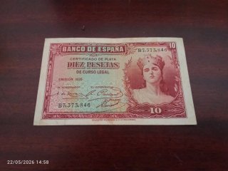 Billetes y monedas antiguas de España