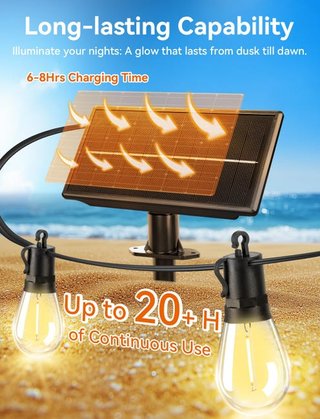 Catena Luminosa Solare 10m 10 LED Vetro