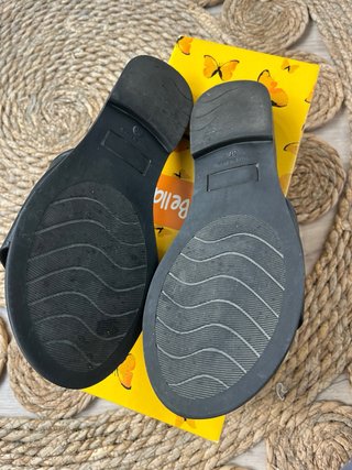 Sandalias de piel negras