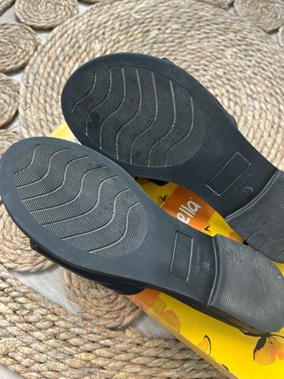 Sandalias de piel negras