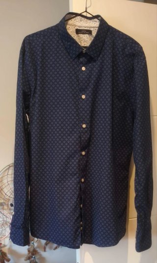 Camisa estampada azul marino CELIO talla L