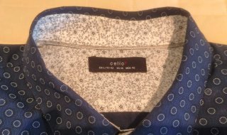 Camisa estampada azul marino CELIO talla L