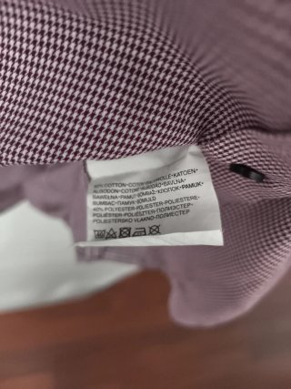 Camisa CANDA cuadros granate manga larga